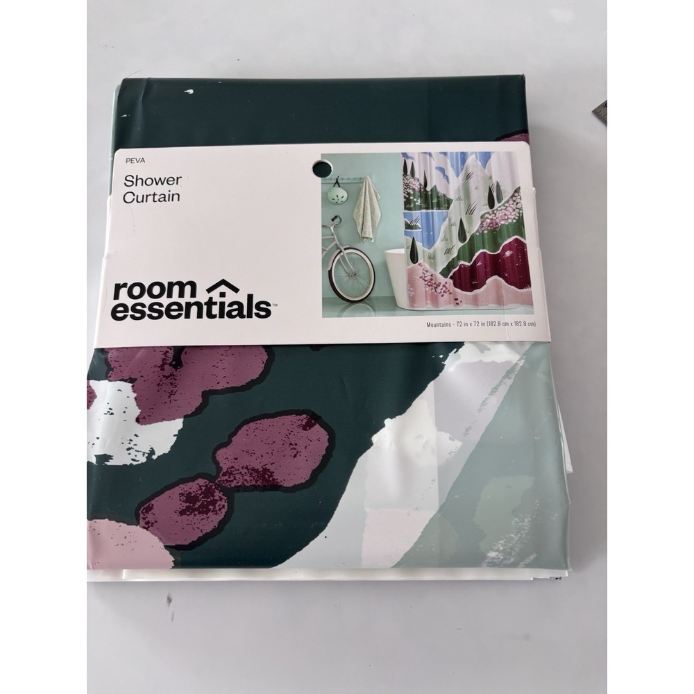 Room Essentials, Shower Curtain Made‎ With Peva. White Clean With Damp Cloth NWT